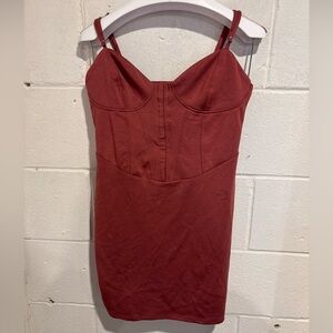 Wild Fable corset bodycon red mini dress size M